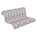 Made in Germany - Luxury Wallpaper rolls Retro Vintage Grey Pink White Non Woven Contract Wallpaper Geometric - 1005 x 053 m