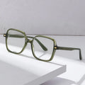Wholesale Fashion TR90 Women Square Computer Glasses Acetate Big Frame Anti Blue Light Eyeglasses Frames