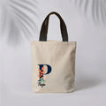 Wholesale Eco-friendly Cute Small Cotton Canvas Folding Cartoon Tote Bags for Kids with Custom Printed Options