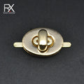 Mini Gold Zinc Alloy Oval Turn Lock Clasp for Leather Handbag Wallet Small Twist Bag Lock Hardware Accessories