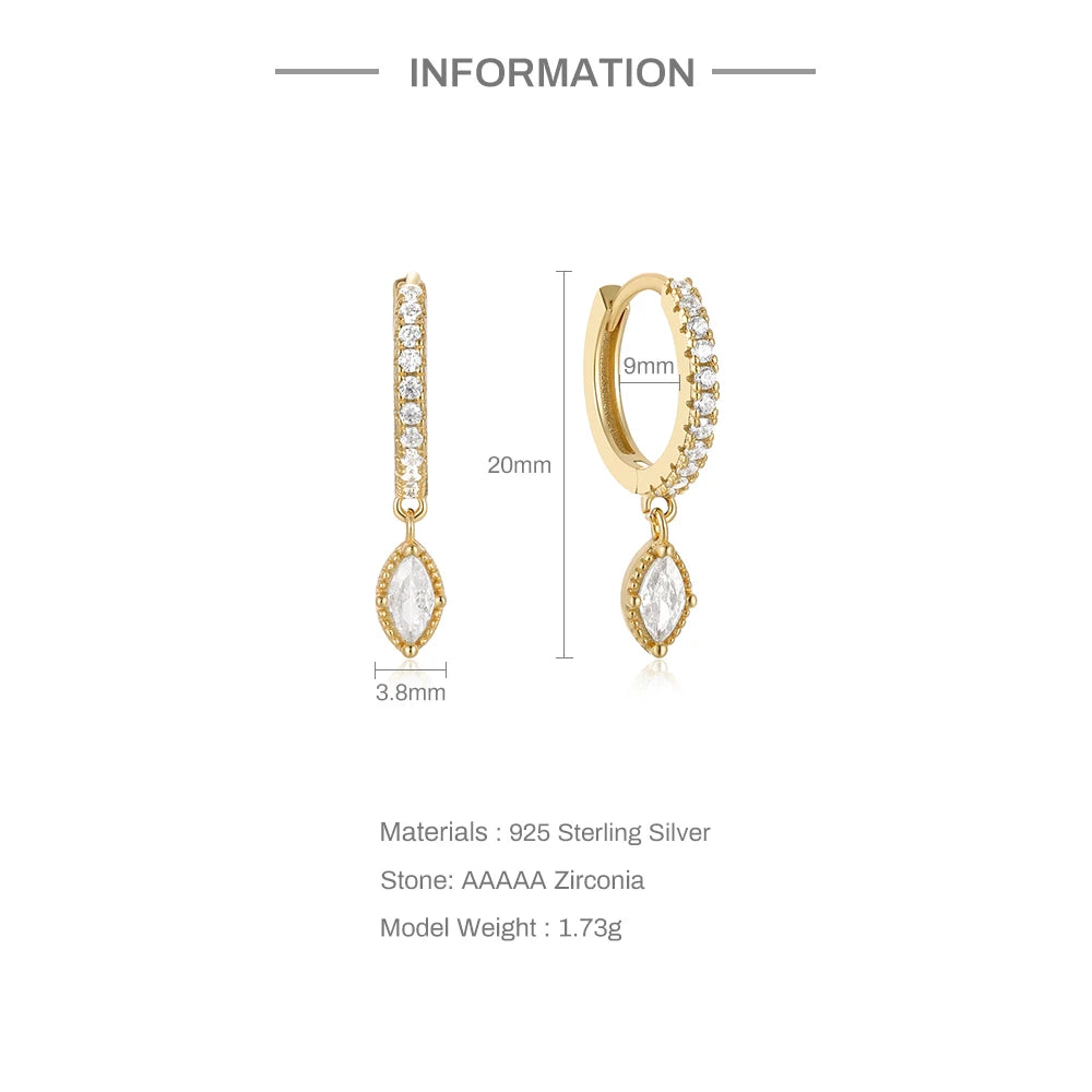 CANNER Silver Sterling 925 Earrings Jewelry 18k Gold Plated Needle Vintage Zircon Day Women Designer Hoop Designs Beautiful 2023