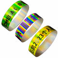 HXY 2025 Disposable Professional Holographic Paper Waterproof Custom Logo Wristbands for Events
