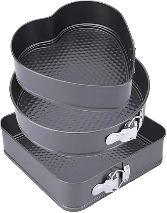 Carbon Steel Cake Baking Pan Set Non-Stick Round Square Heart Shape for Oven