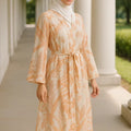 YXA036 2026 Eid Muslim Women Dress Islamic Hijab Traditional Luxury with Floral Long Dress Abaya Coat for Spring and Summer