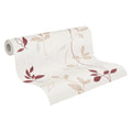 Made Germany Modern Floral Wallpaper Rolls Cream Red Beige Non Woven Vinyl Highly Wash-Resistant for Living Room Kitchen