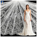 YX1209 300*150CM Manufacturer Chinese Eyelash Lace Fabric European Style Beautiful French Bride Tulle Lace Fabric Soft