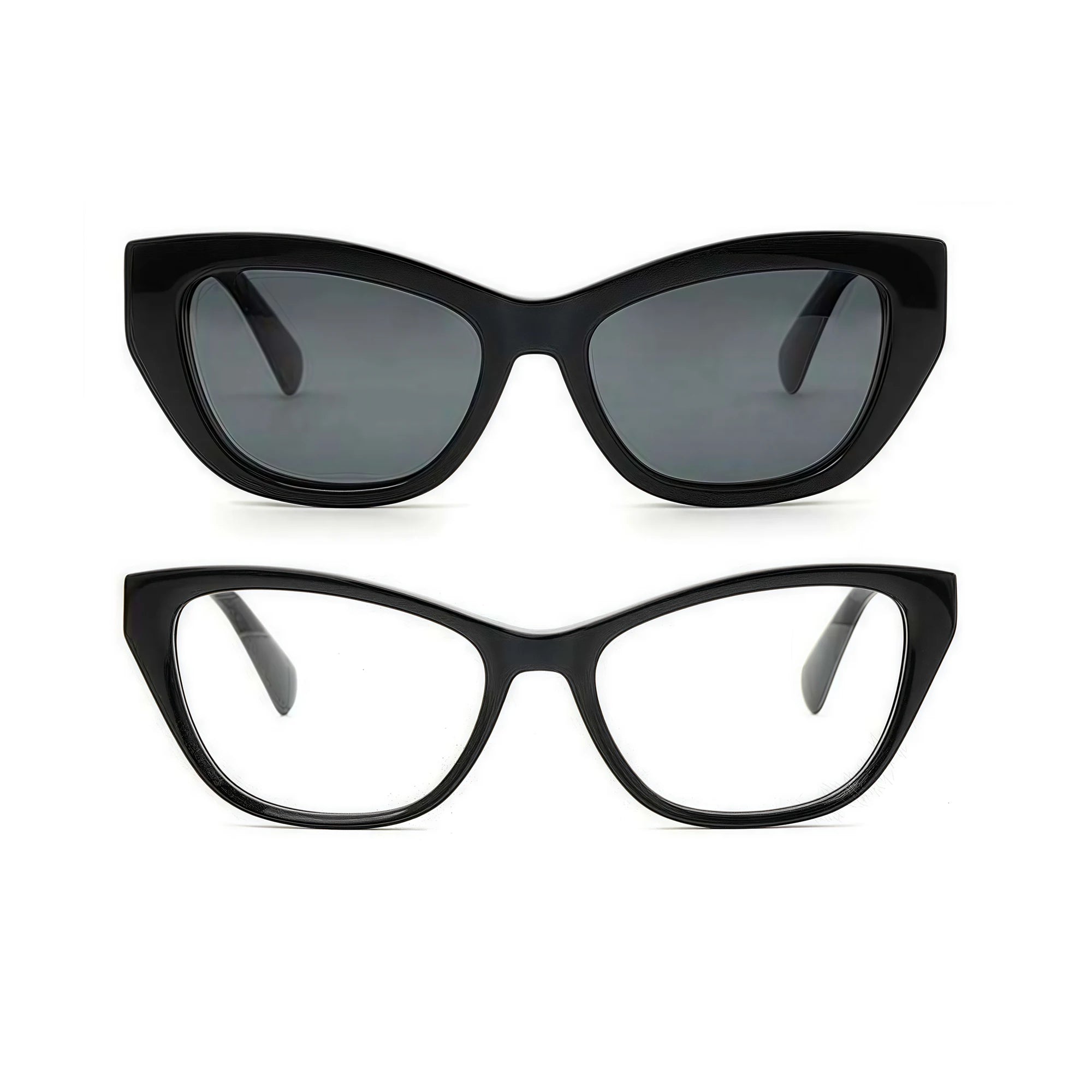 Premium Acetate Full Rim Cat-eye Frame Polarized Lenses Comfortable Fit Unisex Fashion Sunglasses for Various Face Shapes