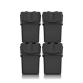 Set of 4 KEDEN SORTIBOX recycling bins black 100L