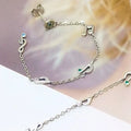 Fashion Jewelry 925 Sterling Silver Princess Cut Zircon Tassel Stud Long Drop Music Note Earrings for Party & Gift