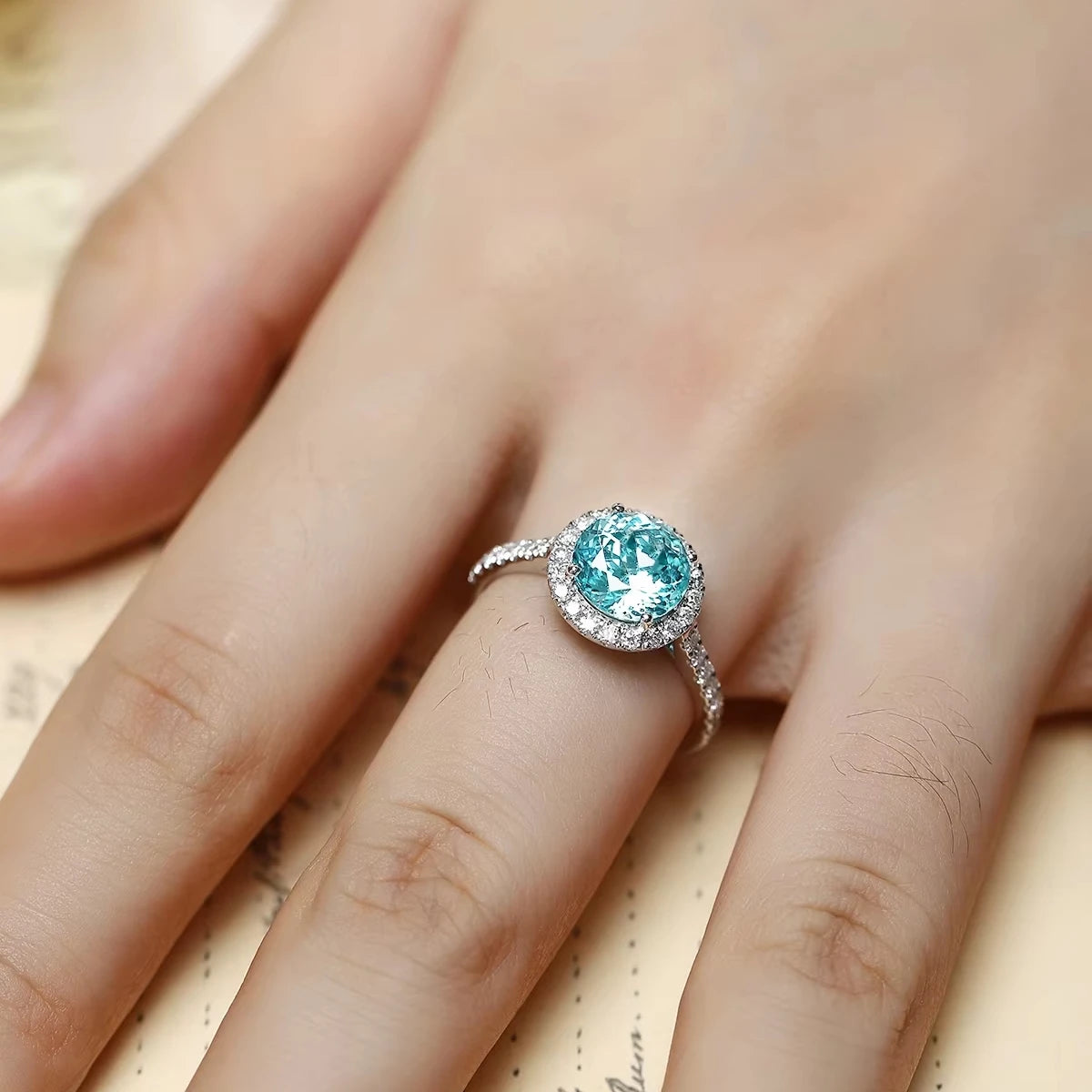 GRA Certified Platinum Wedding Ring PT950 Fashionable Hot Engagement/Anniversary Jewelry for Women Diamond Paraiba Cultivated