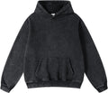 New Arrival 2024 Top Quality Distressed Hoodies Men's Casual Vintage Wash Hoodie 100% Cotton Acid Stone Washed Breathable