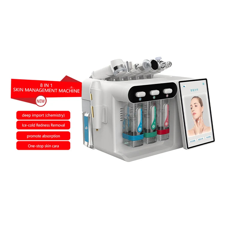 Portable  8 in 1 Micro Bubble Facial Care Machine Labubu Face Lift Skin Rejuvenation Professional Hydradermabrasion Skin Clean