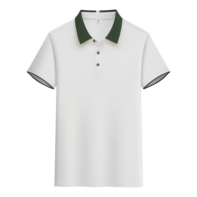 Oem customized 220g contrast color lapel polo shirt custom promotional tshirt short sleeved
