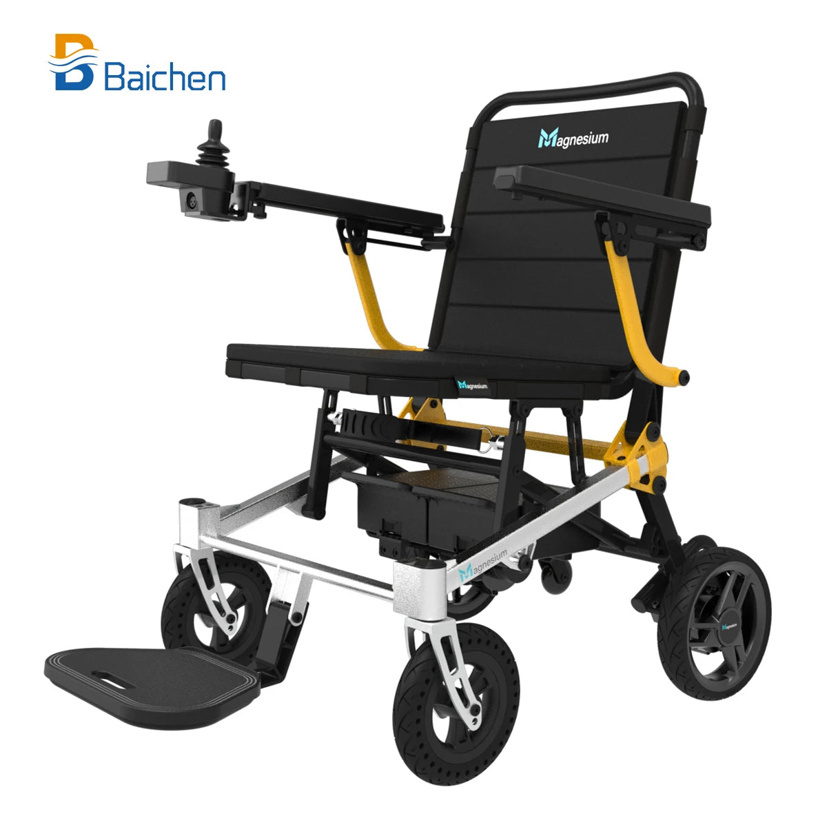 2025 Baichen New Style Strong Power Lithium Battery Brushless Motors Easy Fold Magnesium Alloy Electric Wheelchair for Disabled