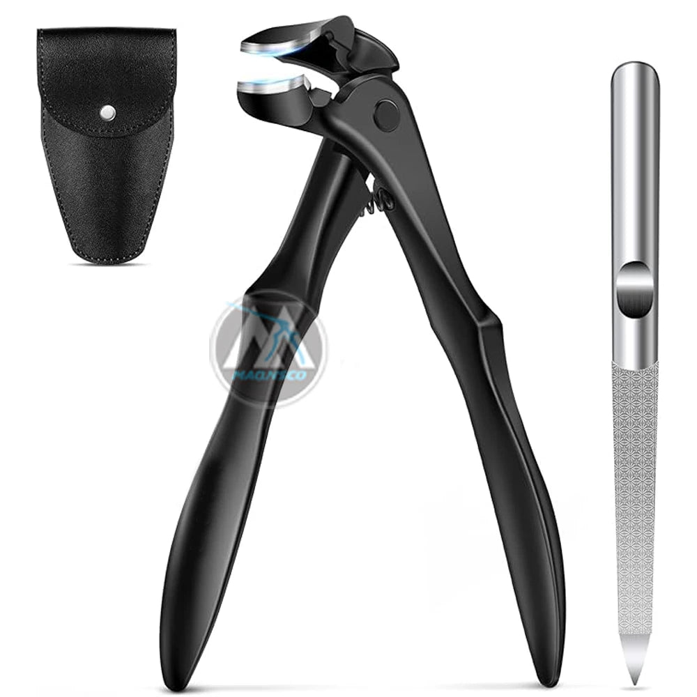 Best Quality Large Finger Nail Clippers for Seniors with Heavy Duty Straight Blade Stainless Steel for Thick Nails Long Handle