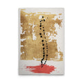 Made In Germany - Home Decor Canvas Picture Abstract Gold Black - Wall Painting Mural In Gold And Cream - Stretcher Frame Art