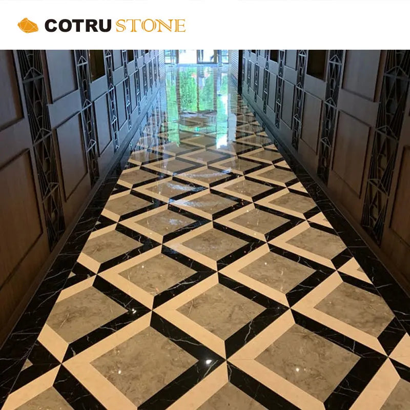 Home Decor Marble Mosaic Tiles Natural Stone Polished for Indoor Floor Tiles Living Room Stair