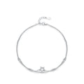 SL1658 925 Sterling Silver Light Luxury Elegant Star Bilayer Bracelets for Women Wedding Engagement Jewelry