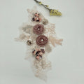 Embroidered Mesh Pearl Bird's Nest Multi-layer Sequins Colorful Flowers