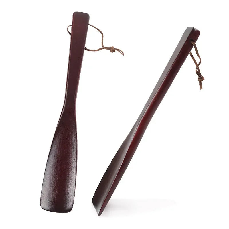 Melenlt Long Luxury Shoehorn with Custom Logo Red Wood Shoe Horn Easy Slip-On Design