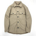 OEM Customized Logo Design Trendy wool heavy thick woolen shirt  warm shirt workwear loose retro large size jacket