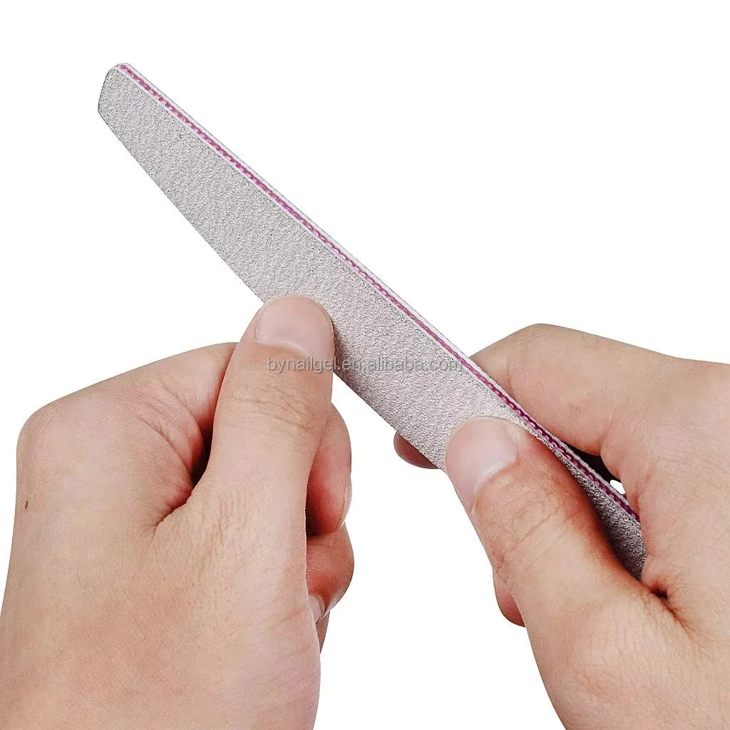 Wholesale Custom Logo EVA Double-Sided Nail File 100/180 Disposable Zebra Nail Files for Nail Care Tools