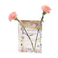 Modern Acrylic Book Shaped Vase Glass Decorative Vase with Floral Theme for Home Bedroom Living Room