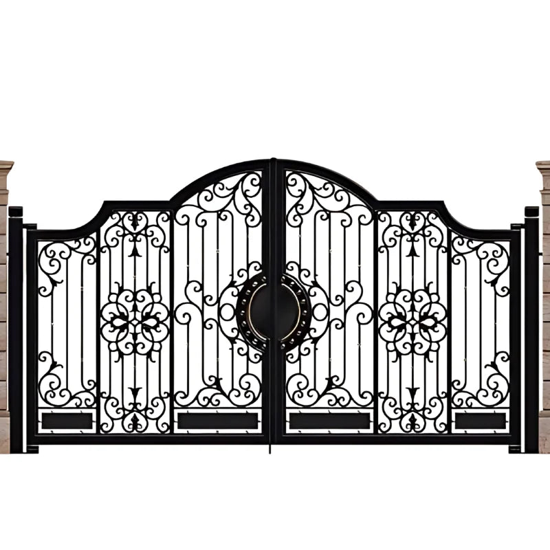 Enhance Your Home's Curb Appeal Unique Artistic 3D Iron House Gate Designs Heat Eco-Friendly Powder Coated 3D Modeling Service