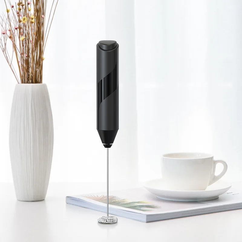 Portable Electric Milk Frother and Egg Beater New Stainless Steel Tea Tool Classic Design Stirrer