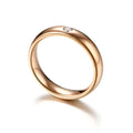 POYA Wholesale Tungsten Wedding Band 4 mm Rose Gold CZ Inlay Women Tungsten Carbide Ring Engagement Ring