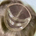 Ready to Ship 6*6 Silk Base Topper With PU Human Hair Russian Virgin Human Hair Cuticle Aligned Mono PU Hair Topper Piece MegaBDM