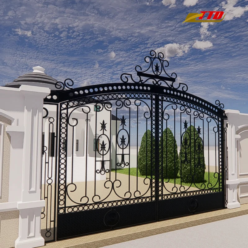 Custom Home Front Gate Designs in Wrought Iron and Metal Blend Security and Sophistication for the Perfect Residential Entrance