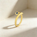 QIKU Trendy Gold Plated Simple 4 Colors Rhinestone Rings Personality Wedding Engagement Adjustable Finger Jewelry Couple Factory