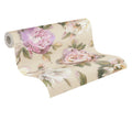 Made Germany Floral Wallpaper Rolls Violet Pink Green Beige Non Woven Vinyl 1005x053m Highly Wash-Resistant Living Room Hotel