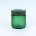 Custom Luxury Semi-Transparent Colored Smell Proof Glass Jar Aluminum/Plastic Child Resistant Lids Food-Safe Stylish Flower