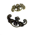 Stock Supply Box Accessories 43 X 23 Mm 62 X 30 mm Iron Material Antique Brass Colored Cabinet Metal Pull Handle
