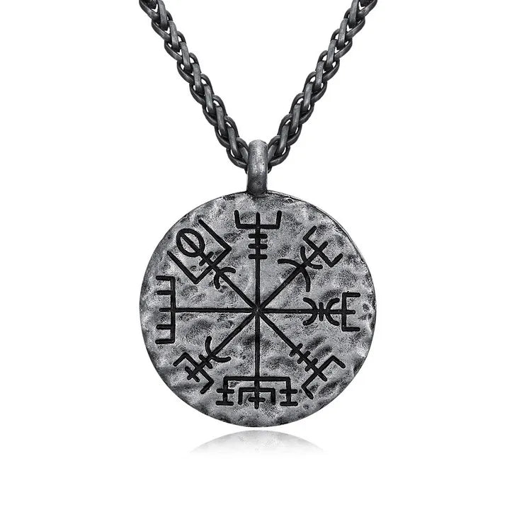 Low MOQ Wholesale Men Jewelry Stainless Steel Vintage Pendant Viking Warrior Totem Necklace