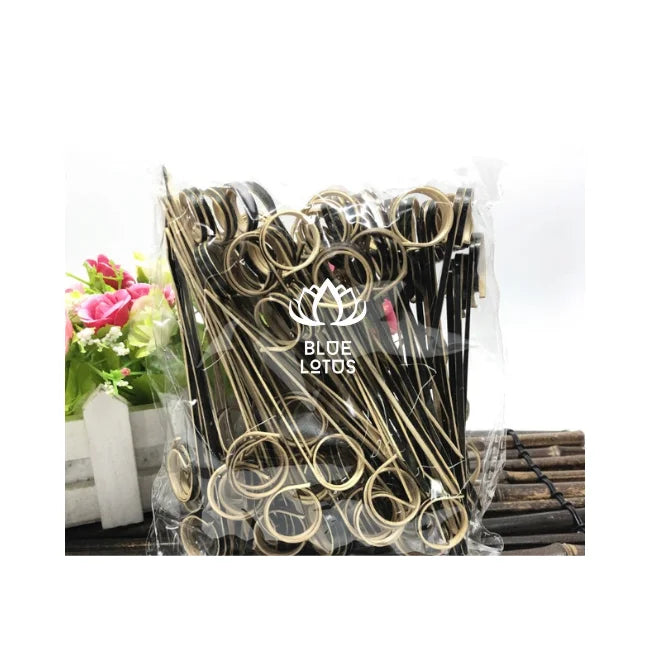 Bamboo Pick Stick with Round Top for Food Decoration Cake Fruit Appetizer Party Supplies Disposable Toothpick Stick