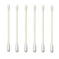 2025 Double-Headed Natural Cotton Swab with 100pcs 7.5cm Bamboo and Plastic Wood Stick Colorful Size for Cleaning Application MegaBDM