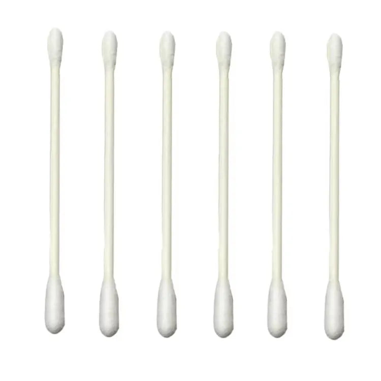 2025 Double-Headed Natural Cotton Swab with 100pcs 7.5cm Bamboo and Plastic Wood Stick Colorful Size for Cleaning Application MegaBDM