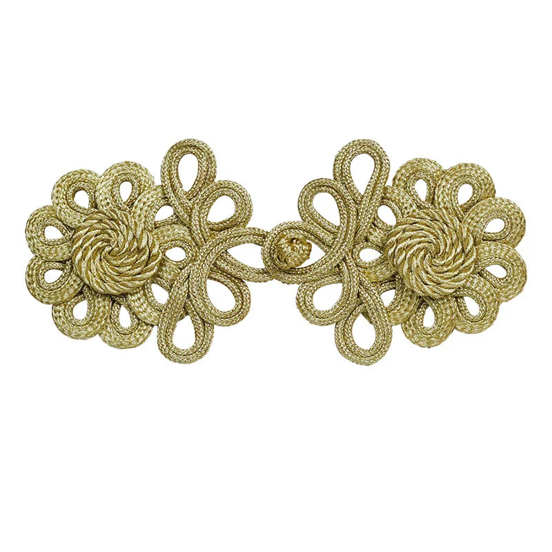 Handmade Large Gold Wire Decoration Dress Suit Fashion Plate Buckle