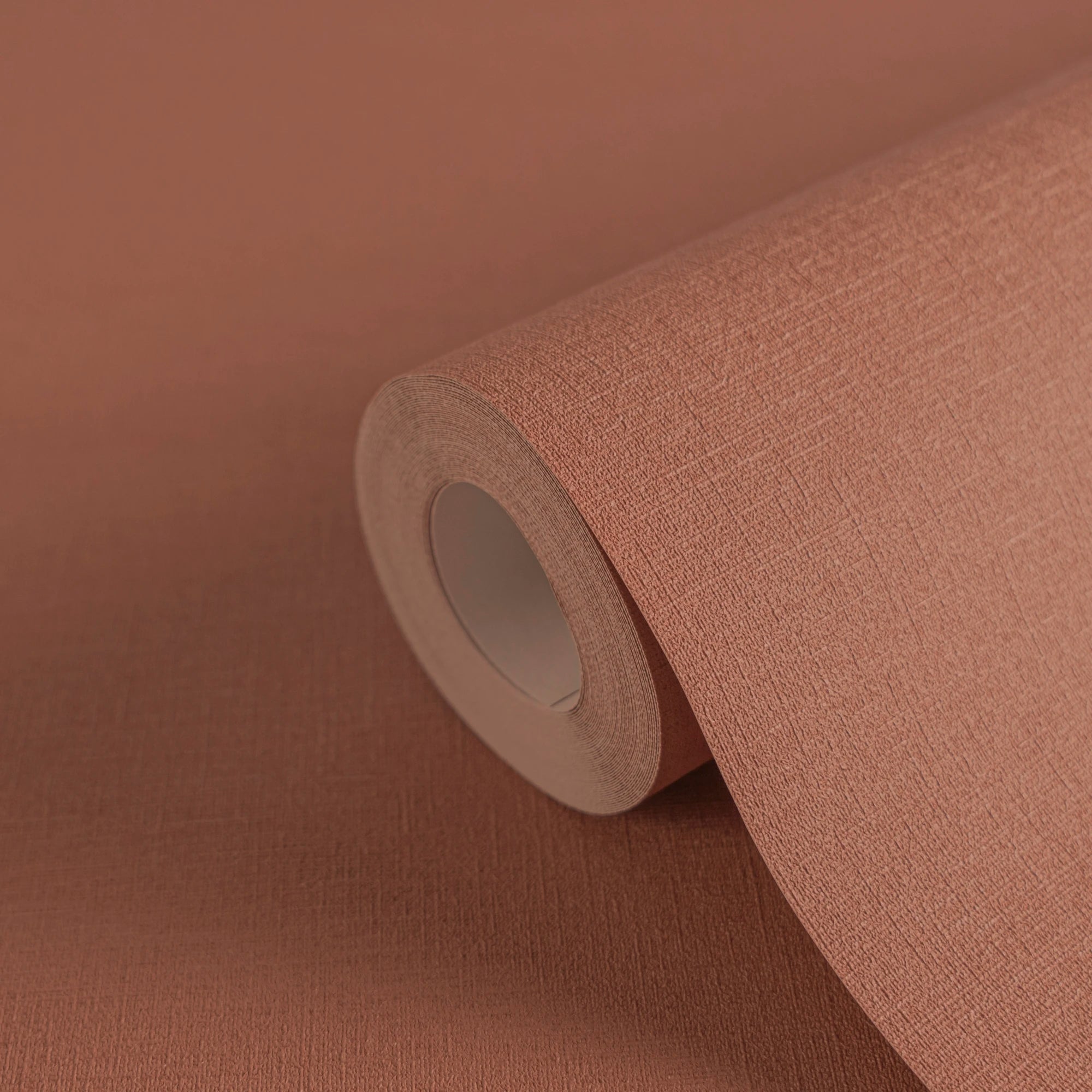 Made in Germany - Plain Wallpaper rolls Colour Red Brown - Non Woven Vinyl - Wallpaper Textile Structure - 1005 x 053 m