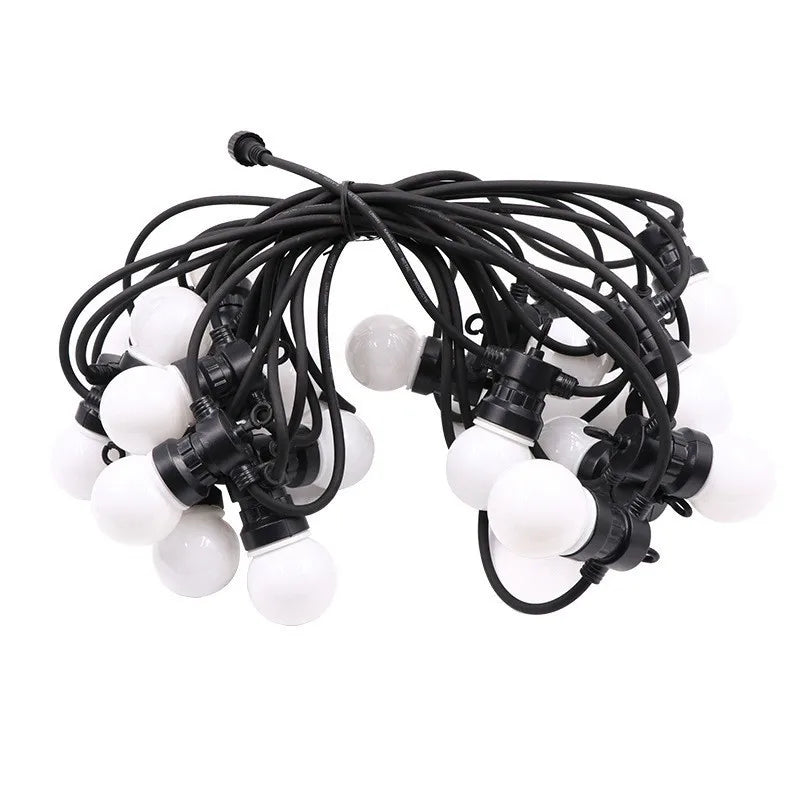 24V Outdoor String Lights 5m 10leds Milky White Shade G50 Big Bulb Fairy Led Lights Backyard Decoration for Garden Holiday