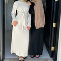 Loriya 2025 Modest Modest Abaya for Women Simple Breathable Linen Cotton Islamic Dress Latest Wrap Maxi Style for Adults