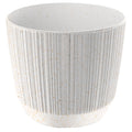 Off-white flower pot without reservoir RYFO ECO collection 19.5 x 19.5 x 17 cm 4L capacity.