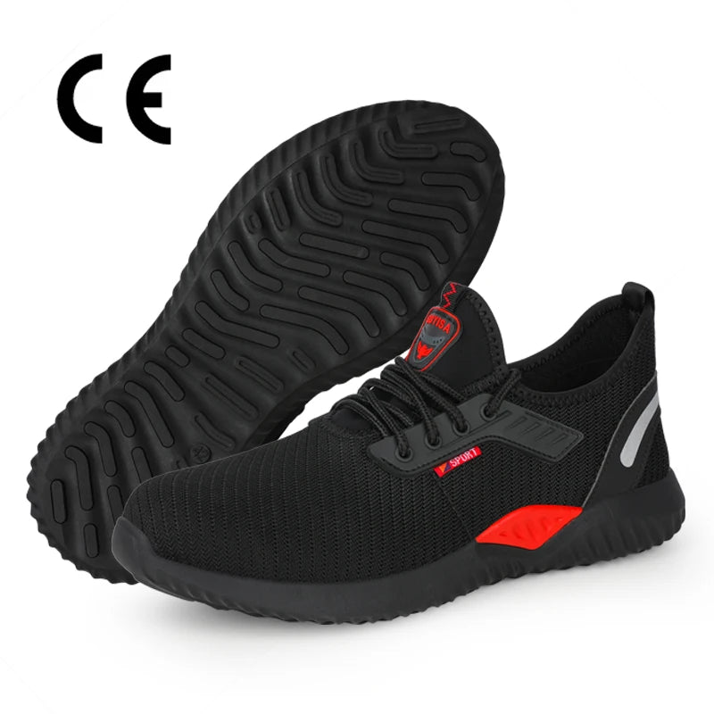 GUYISA New Design Steel Toe Cap Comfortable Breathable Mesh Safety Shoes Men