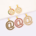 18K Gold Plated Copper Star David Symbol Pendant Necklaces Set Colorful Zircon Hip Hop for Men Women Party Gift Wholesale