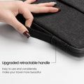 14-15" Laptop Briefcase Genuine Polyester Canvas Case Zipper Closure Handbag Style Work Tote Bag Laptop Tablet Black Color