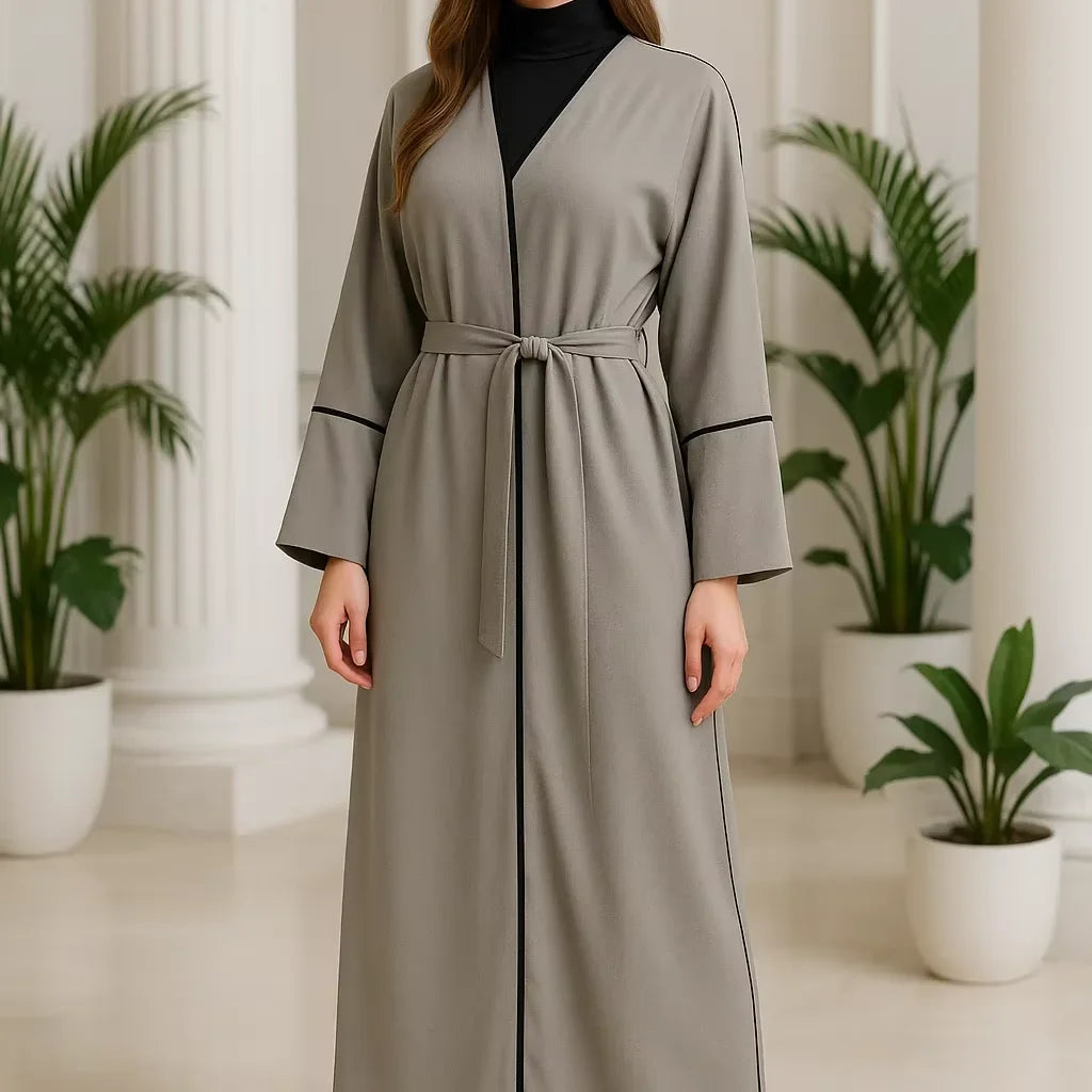 YXA006 Elegant Abaya Modest Fashion New Customizable Factory Price Customizable Luxurious Design Oversize Eid Muslin Dress