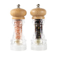 Acrylic Salt & Pepper Mills Adjustable Ceramic Grinder Set Eco-Friendly Portable Durable Kaside MegaBDM